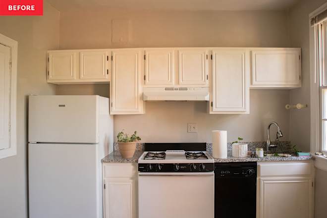 Before & After: I Can’t Get Over the Deep Red Cabinets in This 100-Year-Old Kitchen (They’re So Bold!)