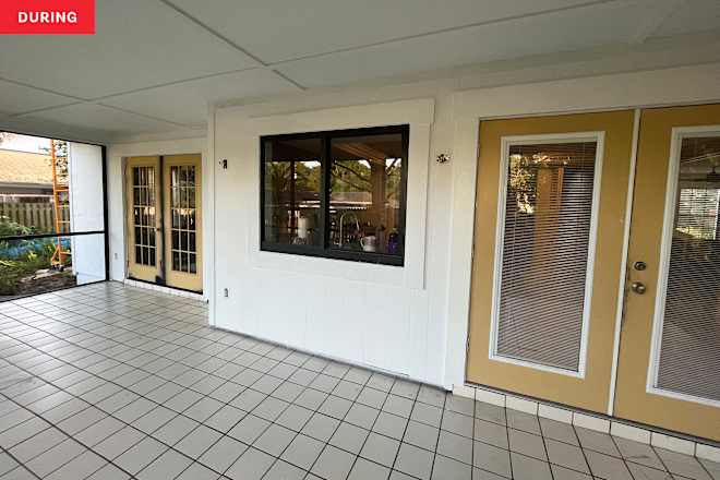 After a Makeover, This Dirty Screened-In Porch Looks Like a Fancy Bistro