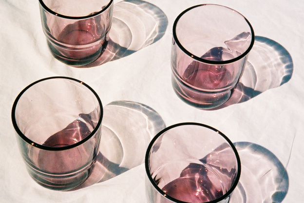 I Own These Chic, Stackable Drinking Glasses in Three Different Colors