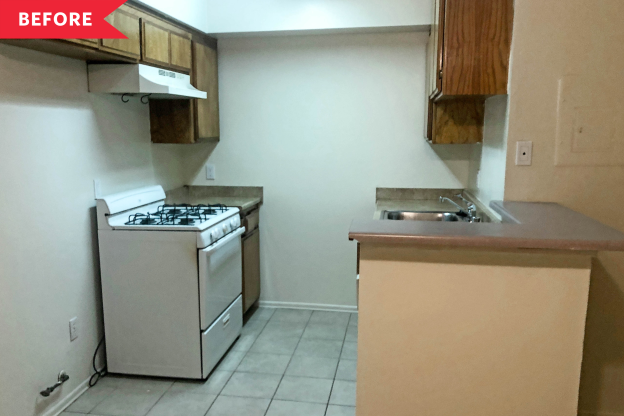 Before and After: This Beige Kitchen Got a Brilliant Budget-Friendly DIY Redo