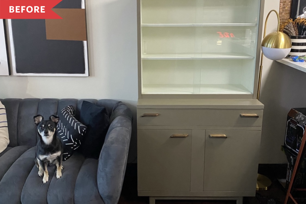 Before and After: A $90 Vintage Hutch Gets an Expensive-Looking Makeover