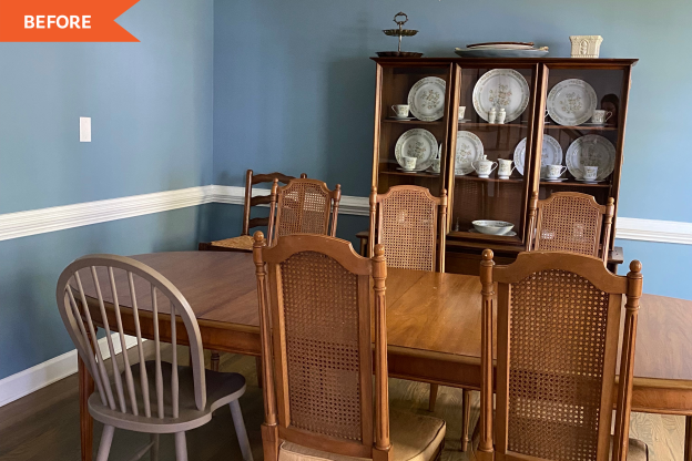 Before and After: A $500 Dining Room Redo Inspired By Vintage Dishes and a Museum Painting
