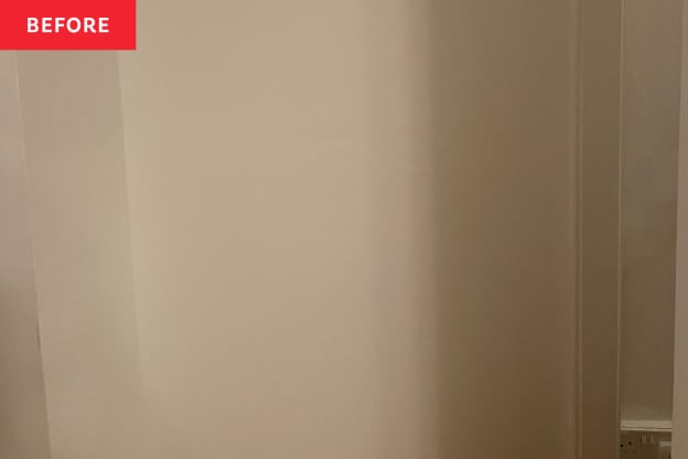 Before and After: A $72 One-Wall Project Makes a Whole Living Room Feel Larger