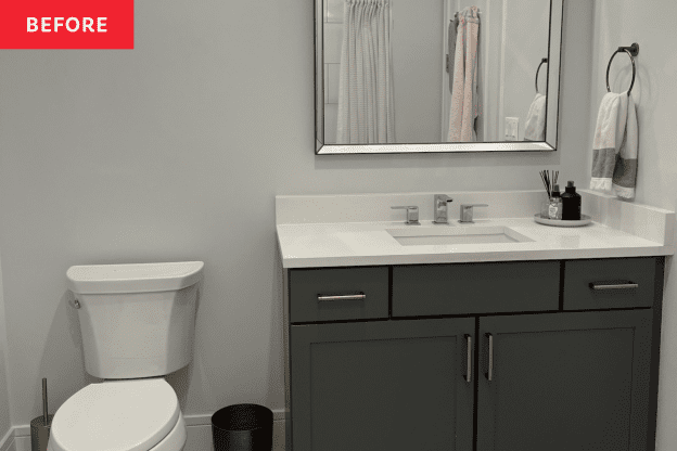 This Builder-Grade Powder Room Now Looks Completely Custom