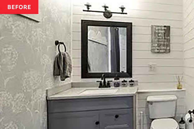 Before and After: A $350 Bathroom Redo Brings Vintage Charm Back to a 200-Year-Old Home