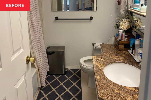 Gorgeous Clearance Tile Transforms This Dark, “Dated” Bathroom (It’s Unrecognizable!)