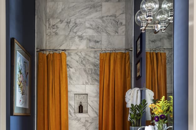 This Simple $2 Shower Curtain Upgrade Makes Your Bathroom So Chic