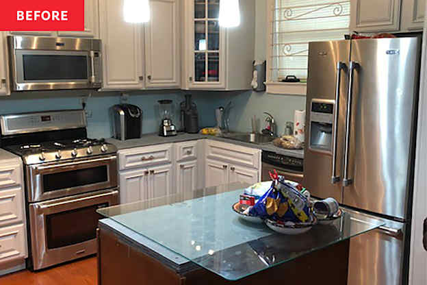This DIY Kitchen Makeover Has a Countertop Like I’ve Never Seen Before