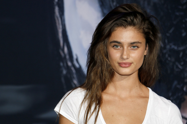 Taylor Hill's Pink Couch Adds a Pop of Color to Her Rustic Living Room