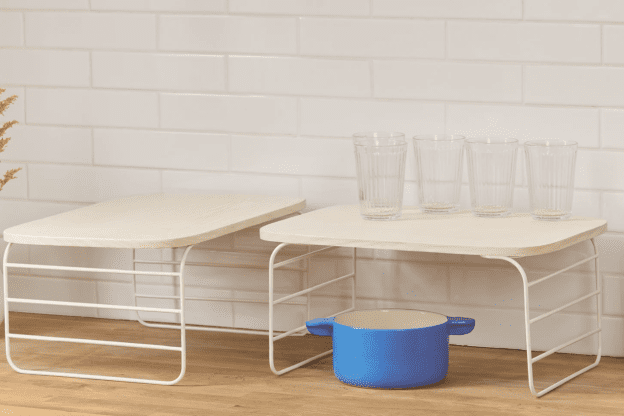 8 Editor-Favorite Shelf Risers That Create Kitchen Storage Space Out of Thin Air