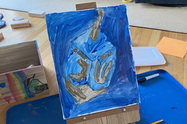 I Never Say No to Messy Crafts, Thanks to This Big Blue Mat