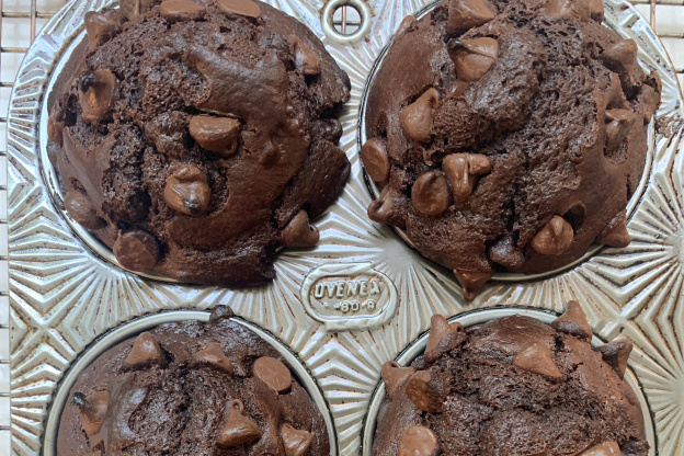 I Tried What's Gaby Cooking's Costco-Style Double Chocolate Chip Muffins