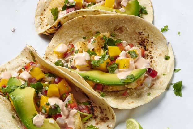 These Pan-Seared Fish Tacos with Mango Salsa Say Summer Isn't Over Yet