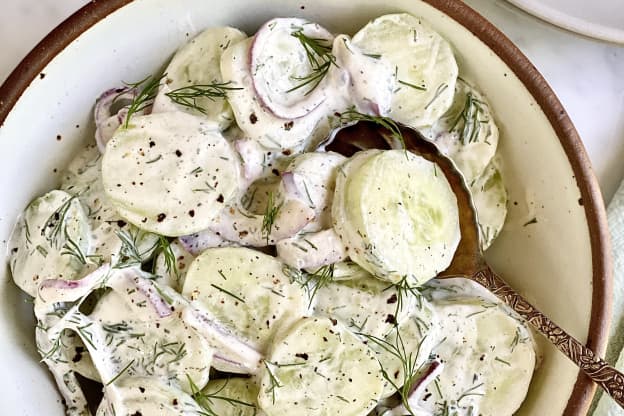 Creamy Cucumber Salad with Dill
