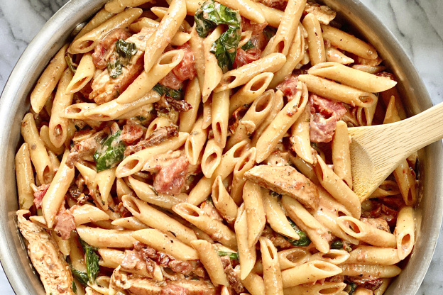 Once Your Family Tries This Creamy Tuscan Chicken Pasta, They'll Want It Every Week