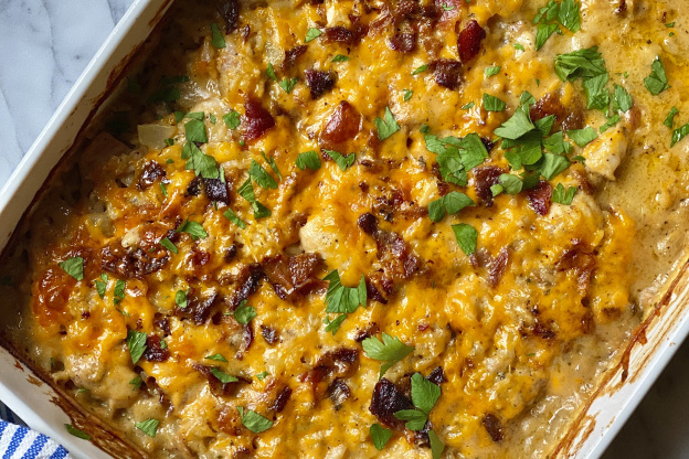 Chicken Bacon Ranch Rice Casserole Is a Quick Dinner the Whole Table Will Devour