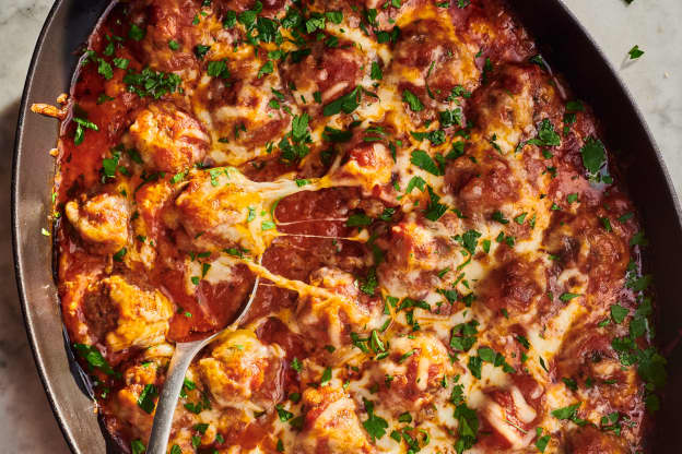 This Cheesy Meatball Casserole Is Peak Comfort Food