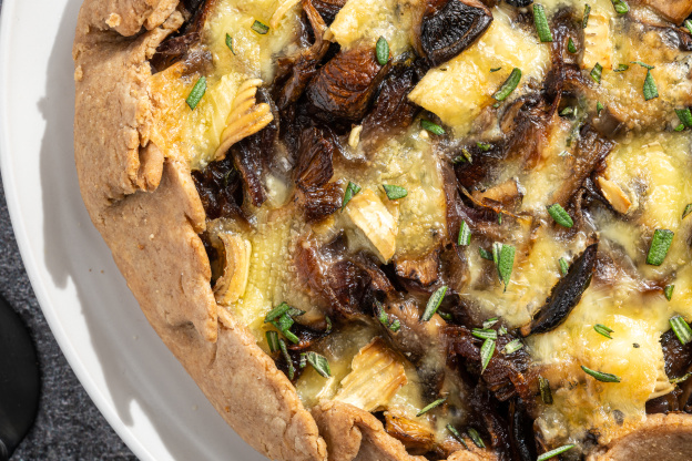 This Caramelized Mushroom Galette Is Scattered with Brie and Totally Satisfies