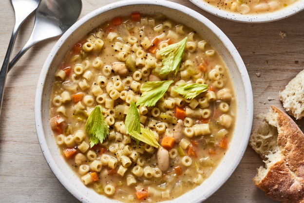 Parmesan Cheese Broth Pasta Fagioli