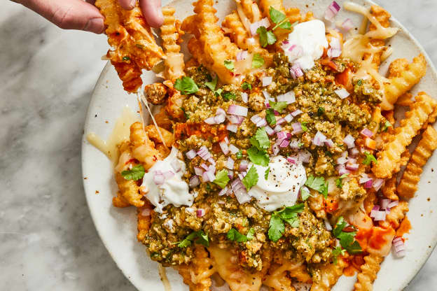 Instant Pot Green Chili Is the Best Way to Upgrade Frozen French Fries