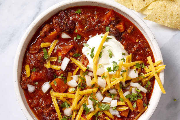 This One-Pot Beef and Sweet Potato Chili Is Our Go-To Weeknight Dinner