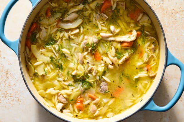 This Lemon Chicken Orzo Soup Will Keep You Extra Cozy