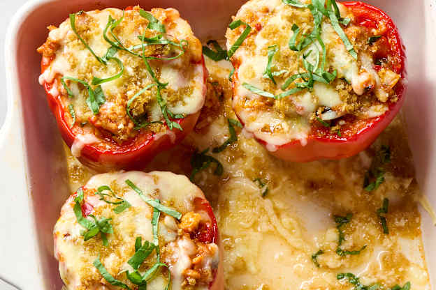 My Chicken Parmesan Stuffed Peppers Will Be the Best Dinner You Make All Fall