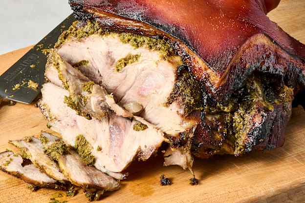 This Garlicky Slow-Roasted Pork Shoulder Beats Glazed Ham Every Time