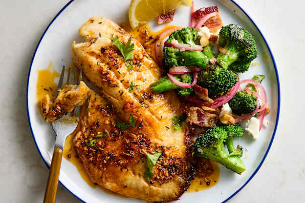 This Easy Baked Tilapia Has a Garlic Sauce You'll Want to Put on Everything