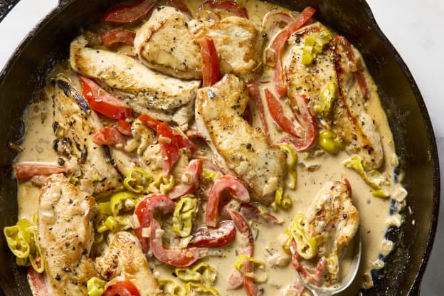 One-Pan Creamy Pepperoncini Chicken