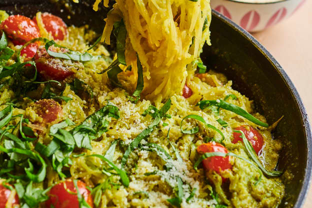 Upgrade Spaghetti Squash with 2-Ingredient Creamy Pesto