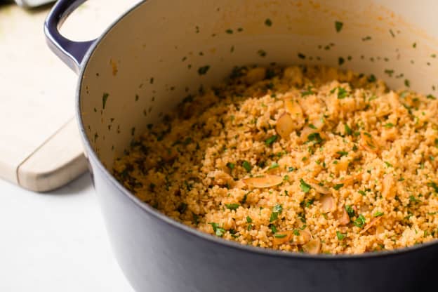 One-Pot Almond and Herb Couscous Is Smoky and Fragrant