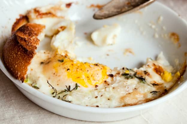 Shirred Eggs with Toast Soldiers