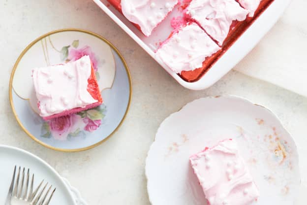 Pink Champagne Poke Cake Is the Perfect Way to Ring in the New Year