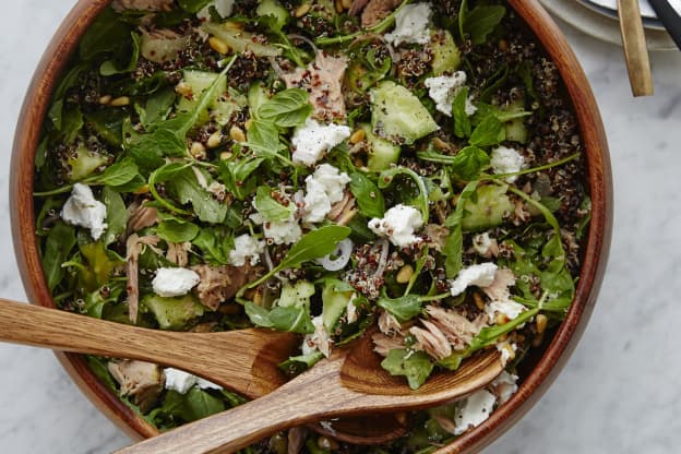 This Tuna and Cucumber Quinoa Salad Features a Honey Mustard Vinaigrette
