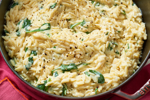 One-Pot Spinach Orzo with Parmesan