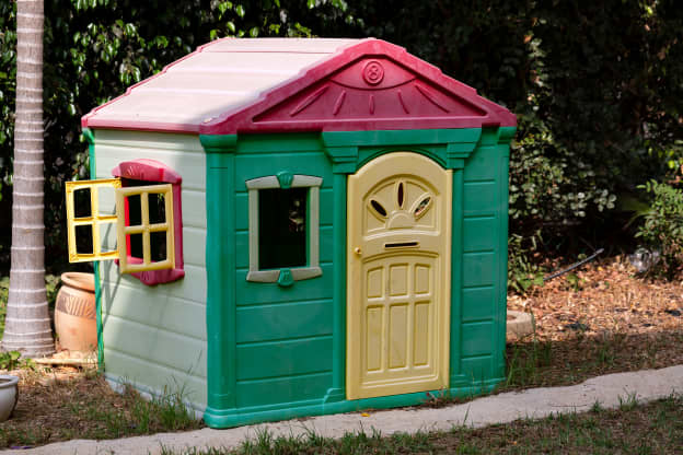 These DIYers Turned a Playhouse into a Replica of Their Own Home