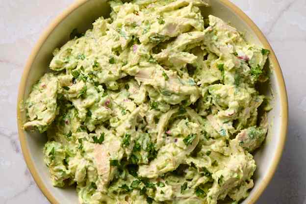 My Avocado Chicken Salad Is So Good, You'll Eat It Straight from the Bowl