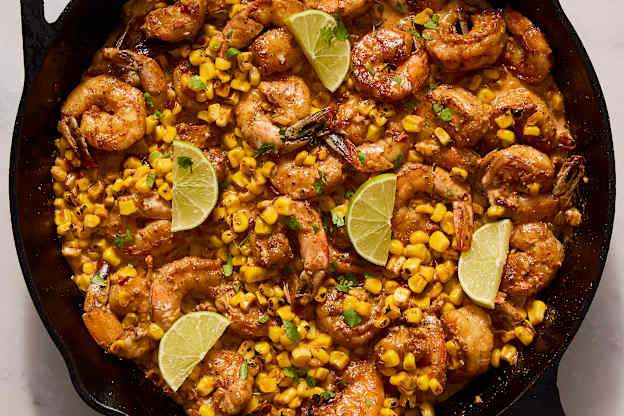 Cilantro-Lime Shrimp with Corn