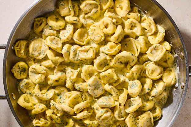 One-Pan Creamy Lemon-Dill Tortellini
