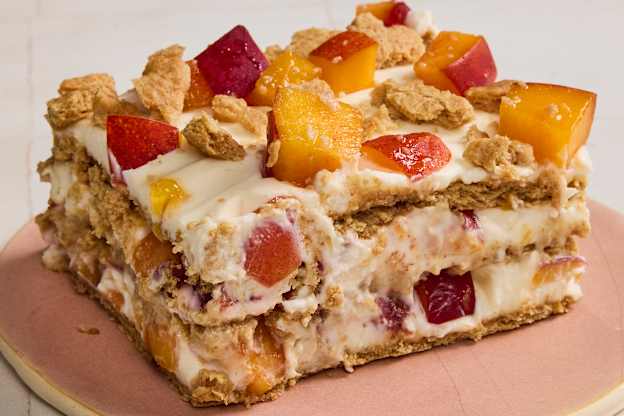 Peaches and Cream Icebox Cake