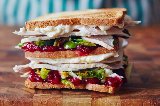 Turkey and Brussels Sprouts Club Sandwich