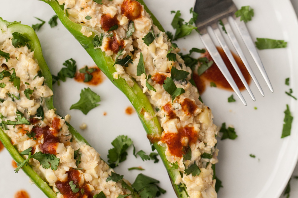 Erin Alderson's Sweet Corn and Goat Cheese Stuffed Peppers