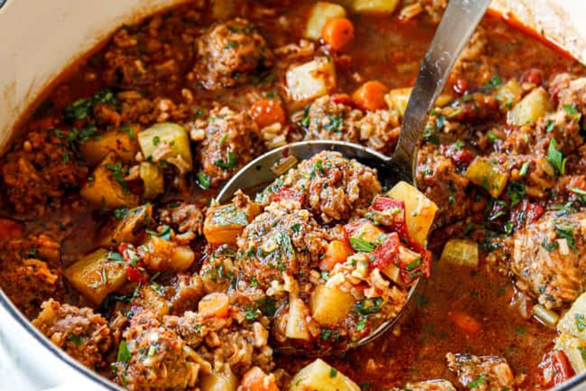 This Meatball Soup Is Loaded with Veggies and Spices