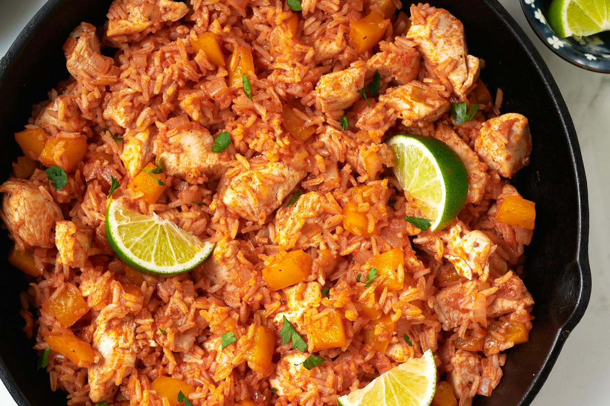 20-Minute Spanish-Style Chicken and Rice Skillet Is Always a Dinner Win