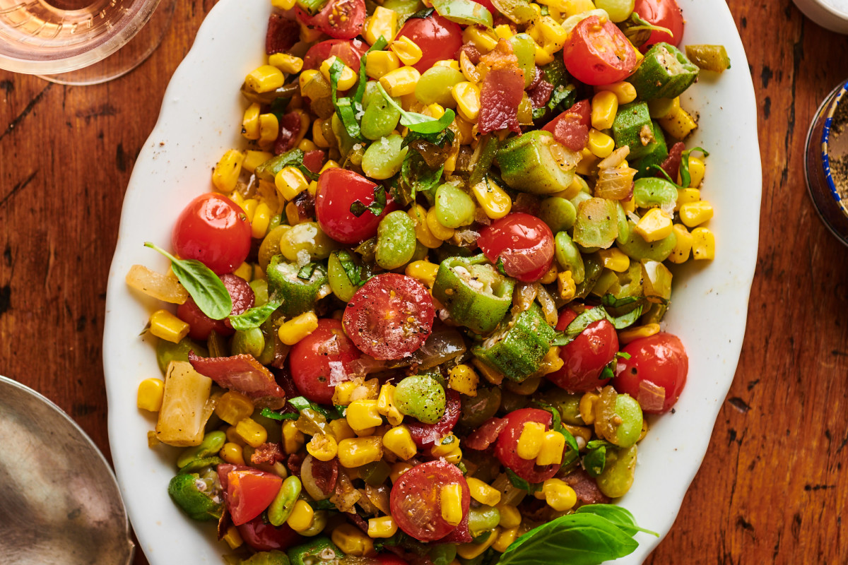 How to Make a Vibrant Pan of Succotash with Fresh or Frozen Veggies