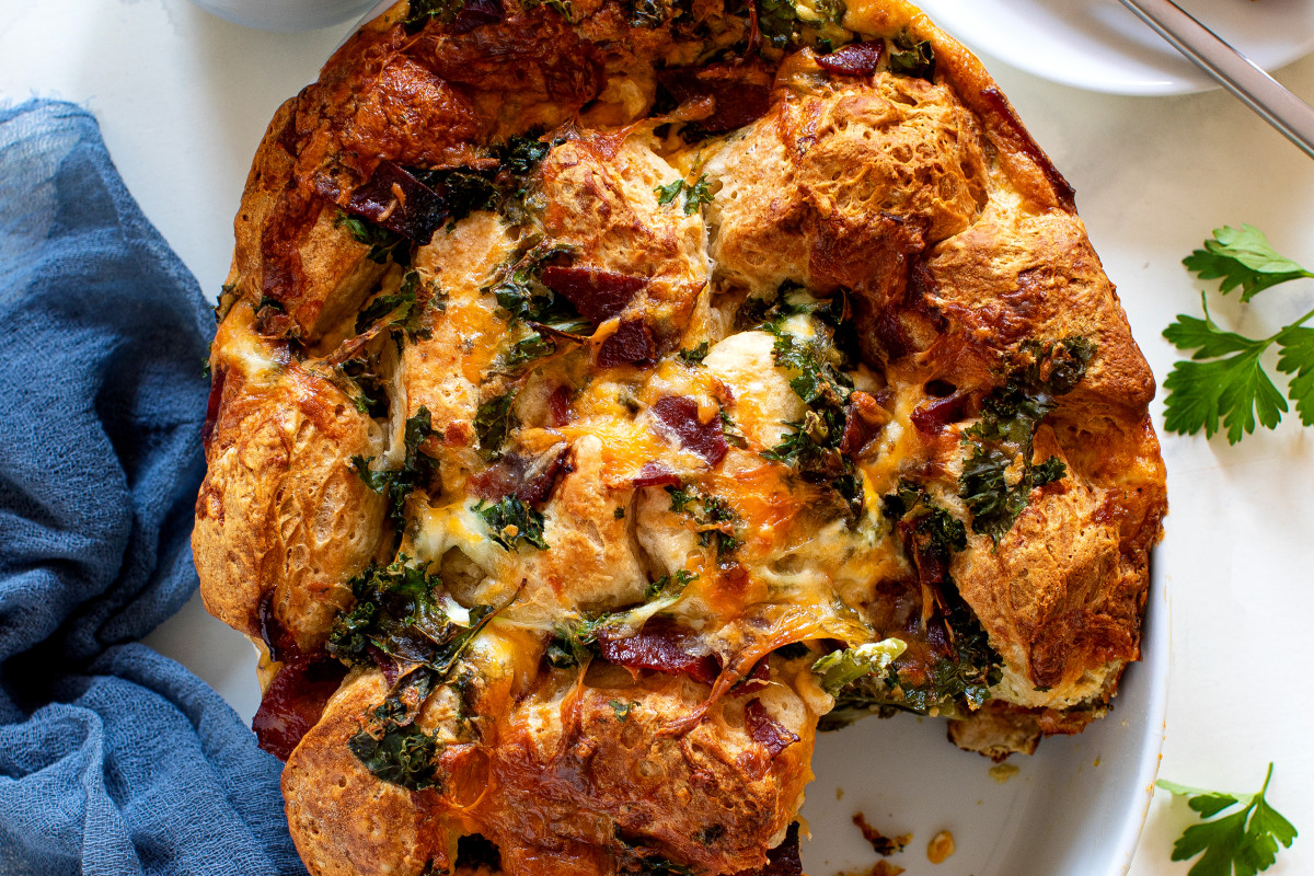 Not a Morning Person? This Make-Ahead Biscuit Bake Is Here for You.