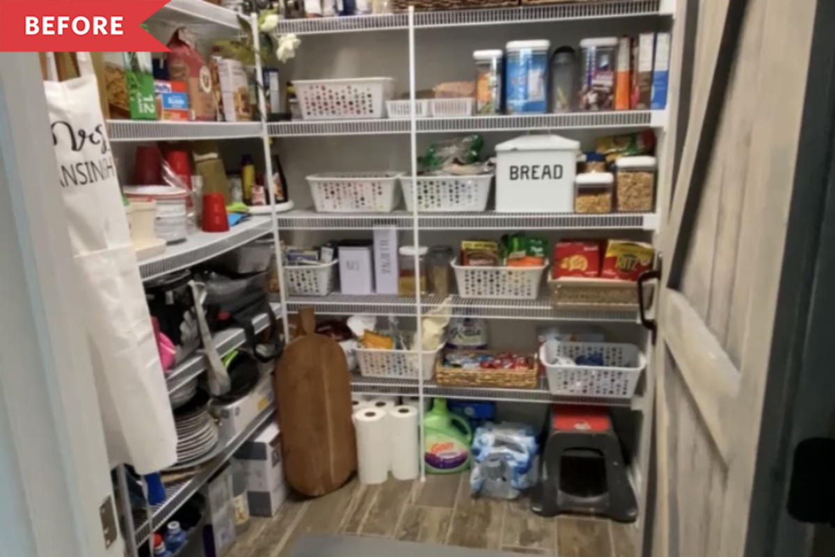 Before and After: This Pantry Ditched Its Wire Shelves and Now It's Way More Functional