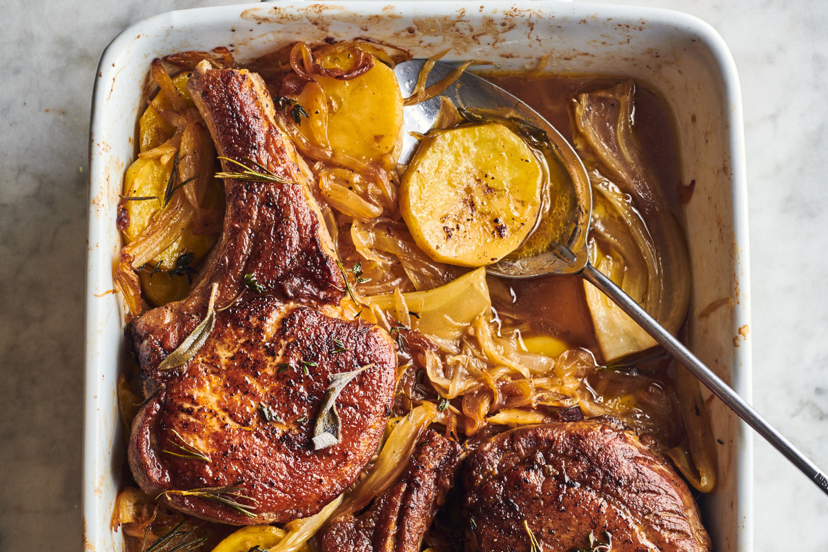 These Tuscan-Inspired Pork Chops Are Slow-Roasted to Perfection