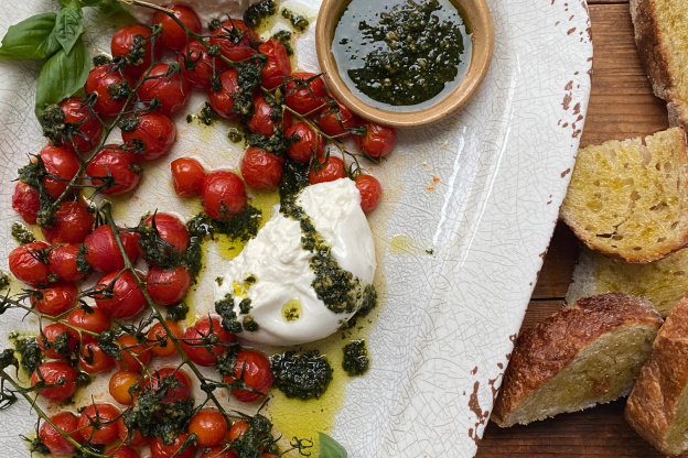 This Easy Summer Meal Combines All My Favorite Things: Tomatoes, Pesto, and Lots of Burrata